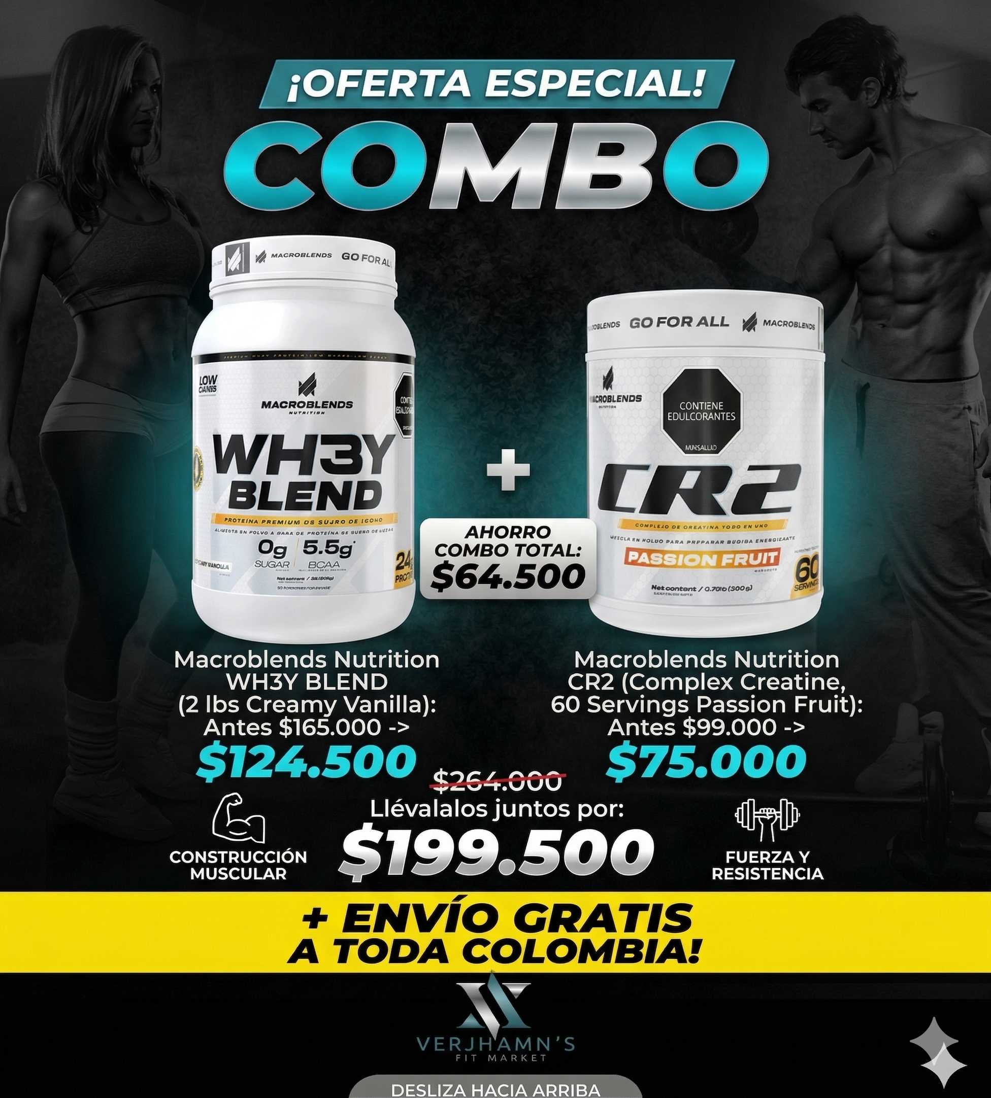 Miniatura 1 de Combo Especial Macroblends: WH3Y BLEND 2lbs + CR2 60 Serv